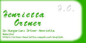 henrietta ortner business card